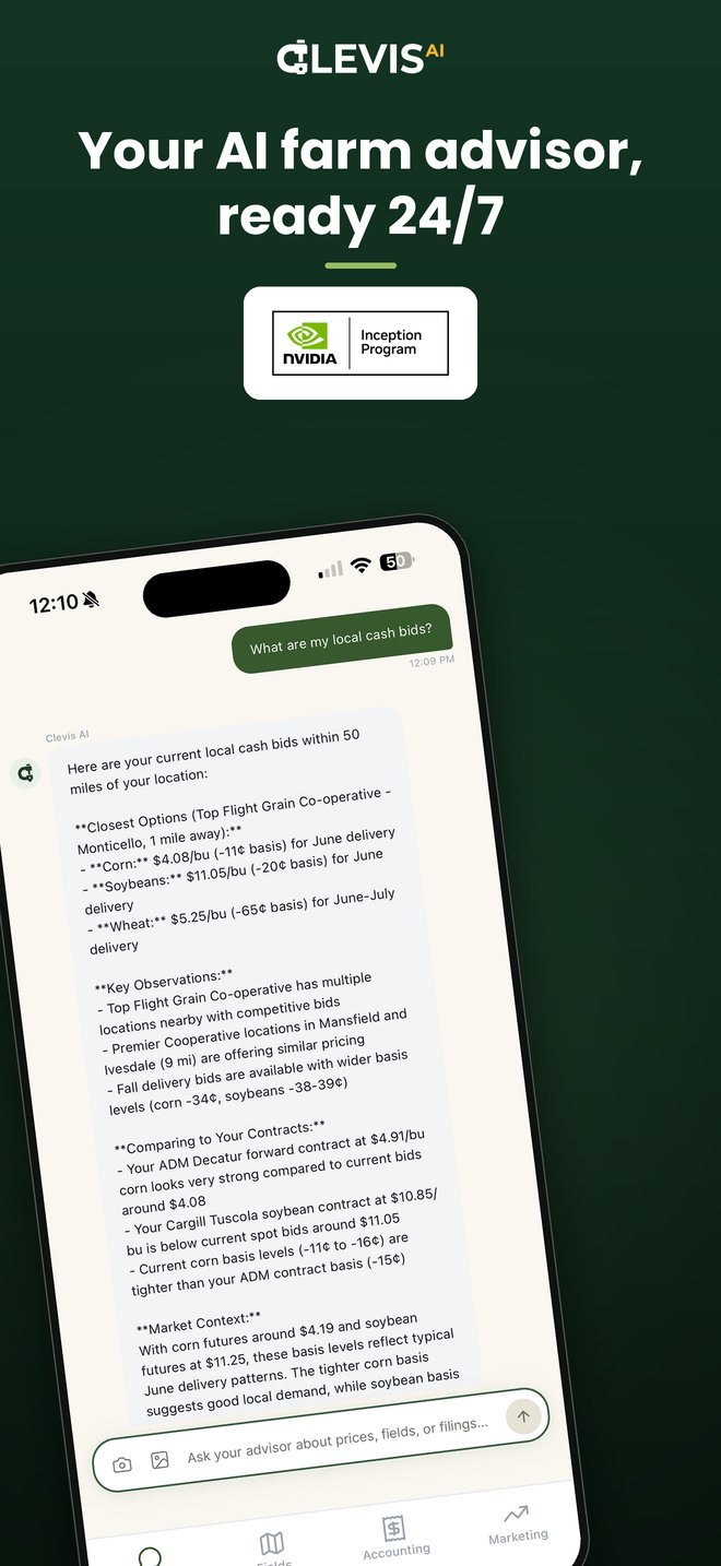 AI advisor chat answering a farmer's question