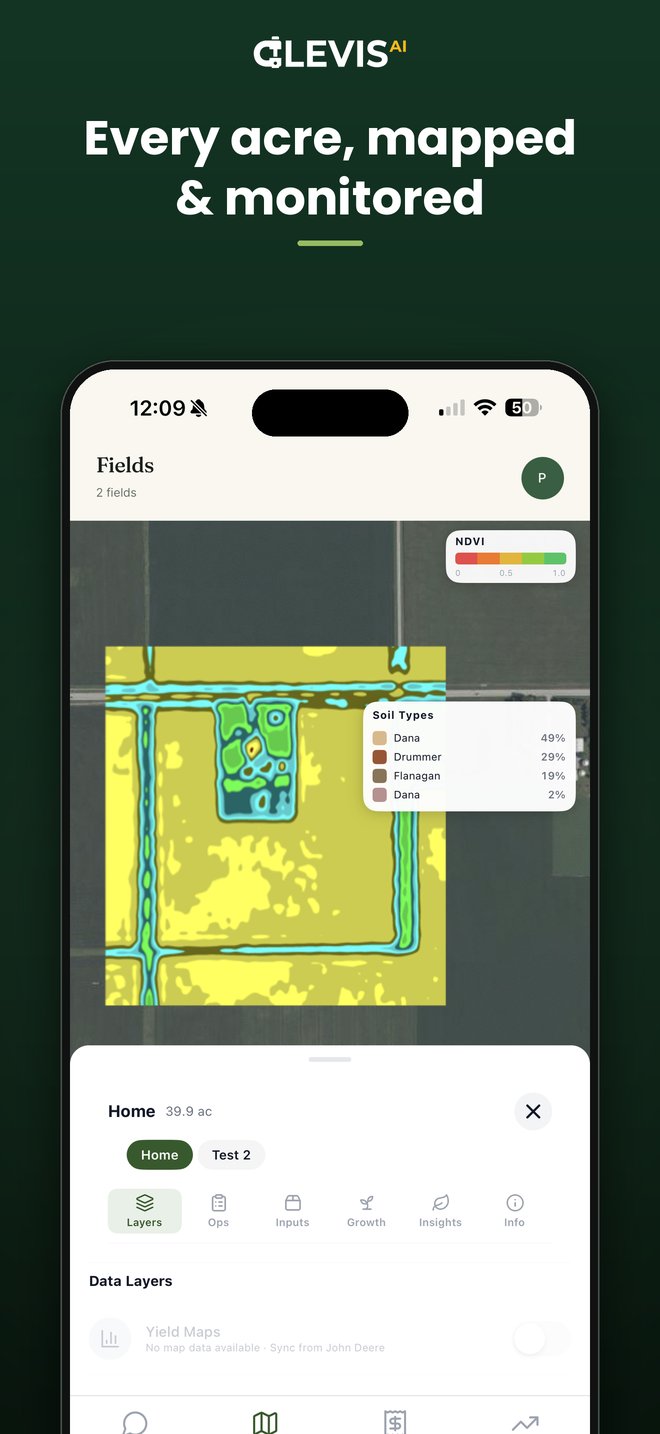 Field map with NDVI overlay